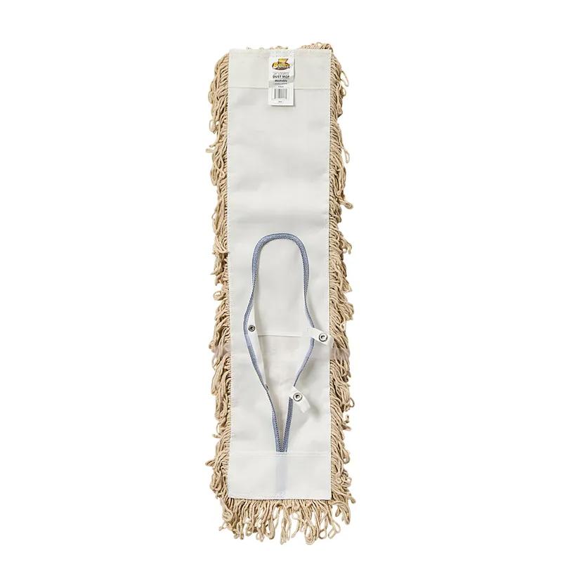 Bristles Dust Mop 24X5 IN Natural Cotton Loop End Launderable 1/Each