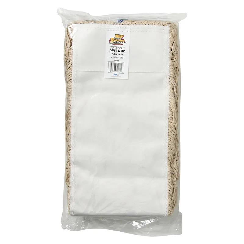 Bristles Dust Mop 36X5 IN Natural Cotton Loop End Launderable 1/Each