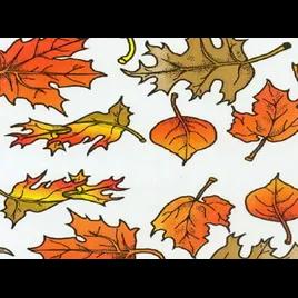 Multi-Purpose Roll 40IN X100FT Cellophane Multicolor Leaf Design 1/Roll