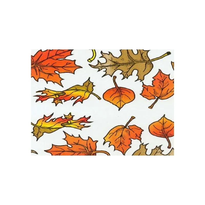 Multi-Purpose Roll 40IN X100FT Cellophane Multicolor Leaf Design 1/Roll