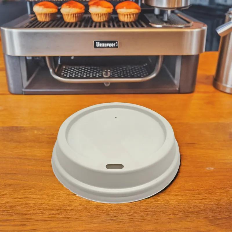 Victoria Bay Lid Dome PS White For 10-20 OZ Hot Cup 1000/Case