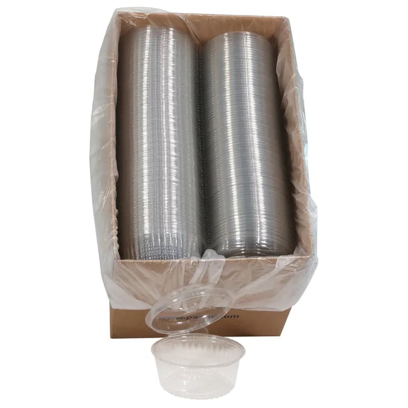 Bowl & Lid Combo With Dome Lid 32 OZ PET Clear Round Hinged 150/Case