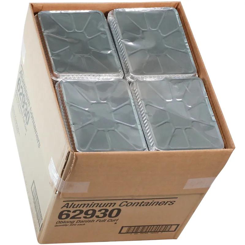 Danish Pan 22 OZ 9.2X6.5X0.75 IN Aluminum Silver Full Curl 500/Case