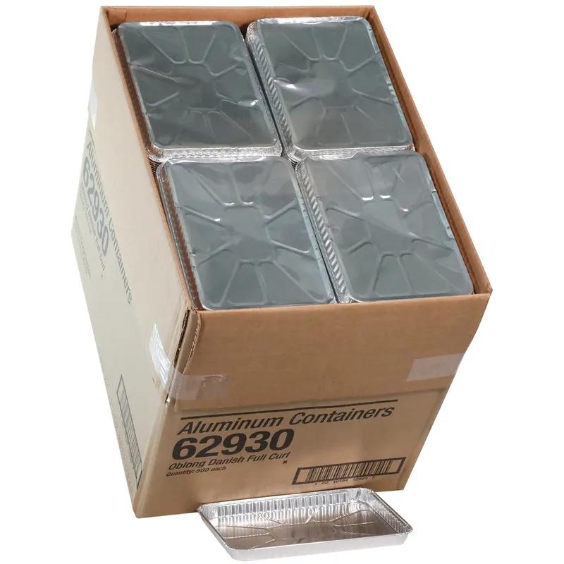 Danish Pan 22 OZ 9.2X6.5X0.75 IN Aluminum Silver Full Curl 500/Case