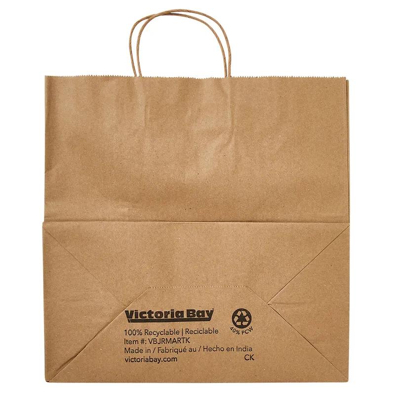 Victoria Bay Shopper Bag 13X7X13 IN Paper Kraft Gusset 250/Case