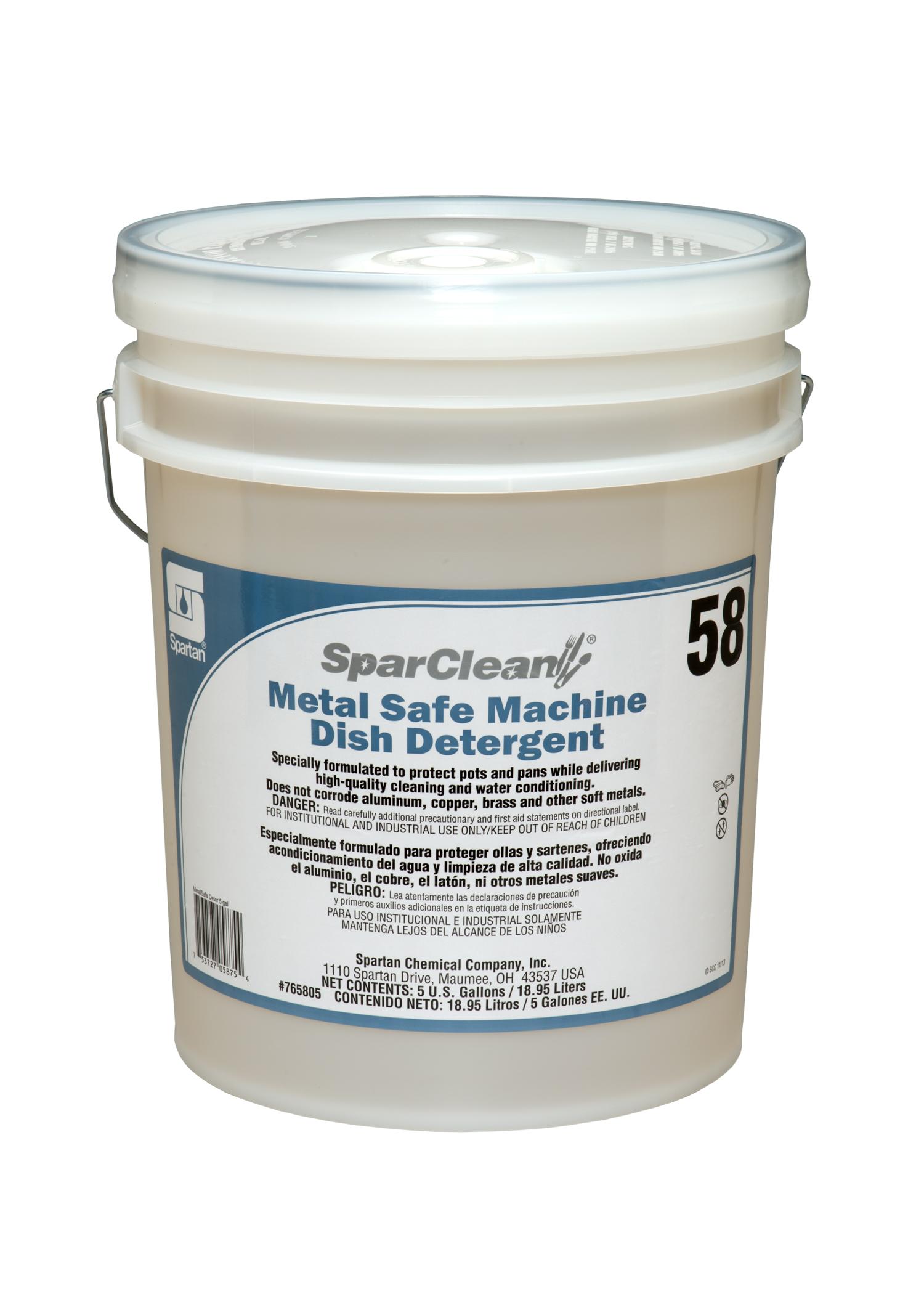 SparClean® Metal Safe Machine Dish Detergent 58 Unscented 5 GAL Alkaline Liquid 1/Pail