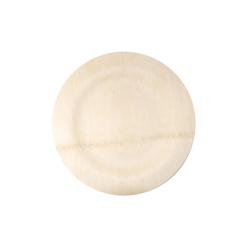 Plate 9 IN Bamboo Natural Round 100/Box