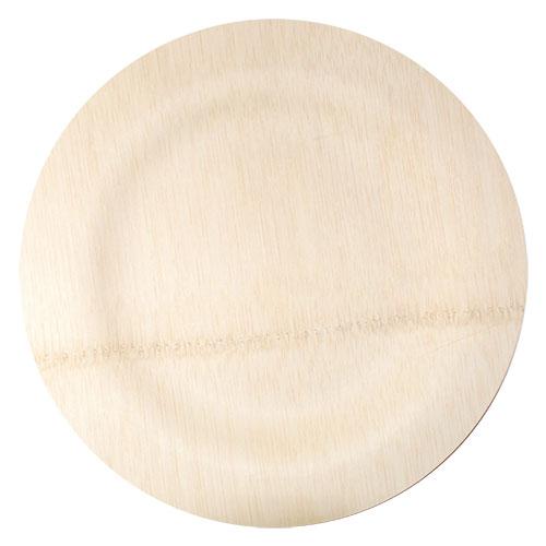 Plate 9 IN Bamboo Natural Round 100/Box