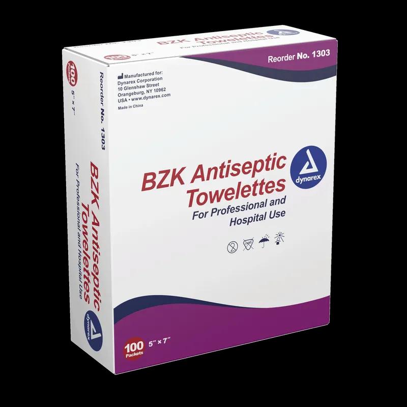 Antiseptic Wipe White Benzalkonium Chloride 100 Count/Pack 10 Packs/Case 1000 Count/Case