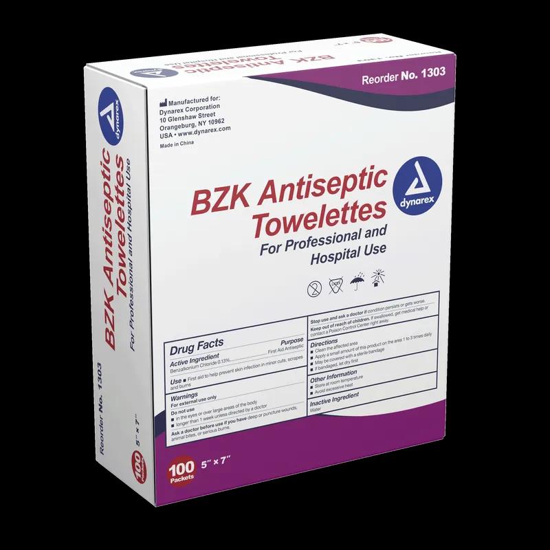 Antiseptic Wipe White Benzalkonium Chloride 100 Count/Pack 10 Packs/Case 1000 Count/Case