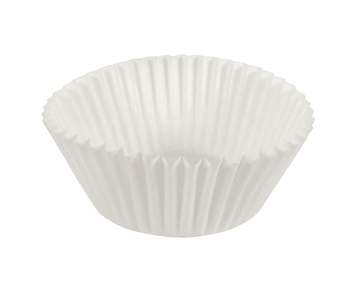 Baking Cup 2.5 IN Paper White Fluted 2000/Case