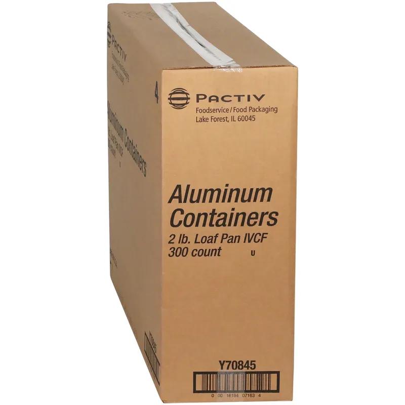 Take-Out Container Base 8X3.875X2.125 IN Aluminum Silver Rectangle Interrupted Vertical Curl 300/Case