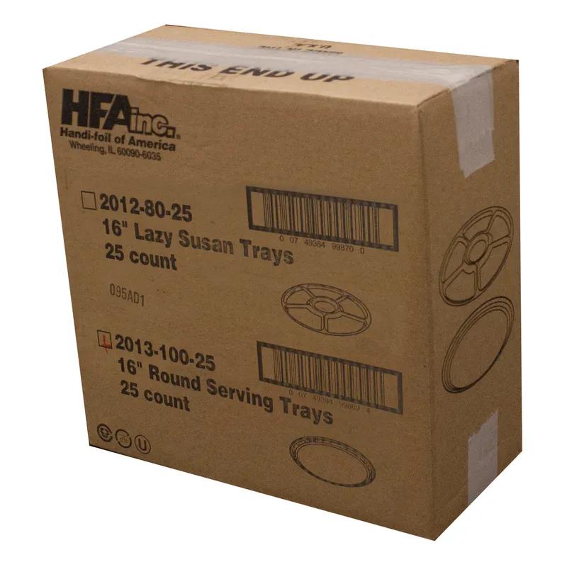 Serving Tray 16X0.75 IN Aluminum Silver Round Embossed 25/Case