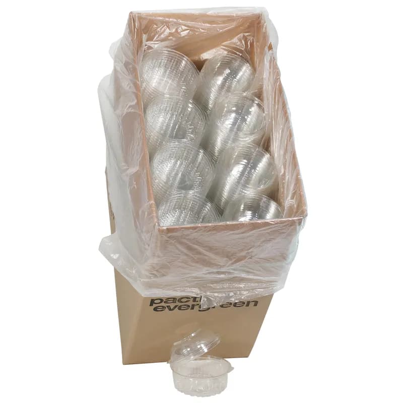 Sho-Bowl Bowl & Lid Combo With Dome Lid 8 OZ PET Clear Round Hinged 250/Case