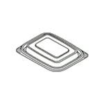 Lid Flat 0.75 IN PP Clear Rectangle For Container 300/Case