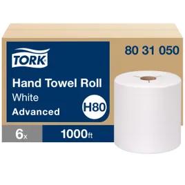 Tork Roll Paper Towel H80 7.938IN X1000FT White Standard Roll Refill 7.85IN Roll 1.925IN Core Diameter 6 Rolls/Case
