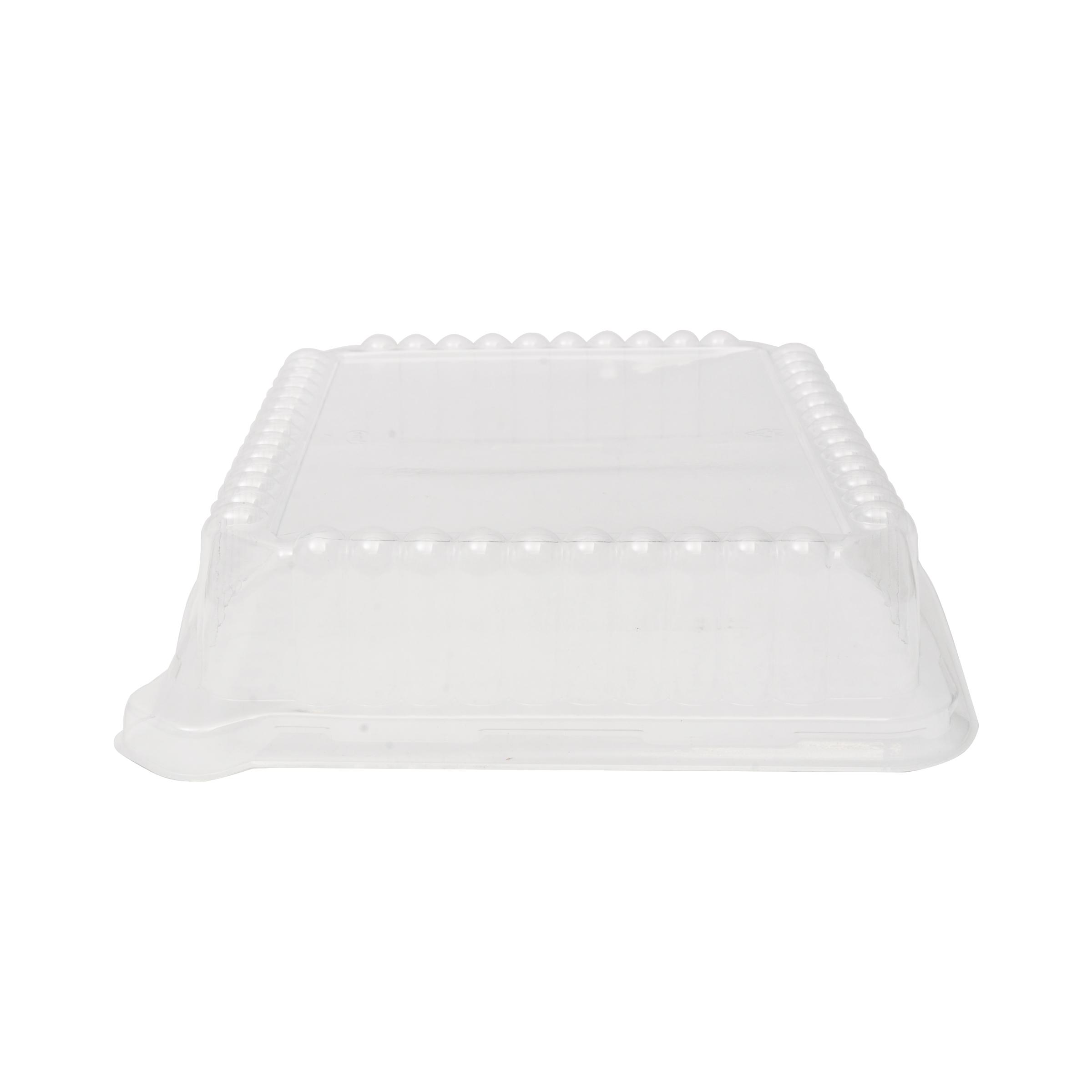 Lid Dome 8X10 IN PET Clear Rectangle For Container 50/Case
