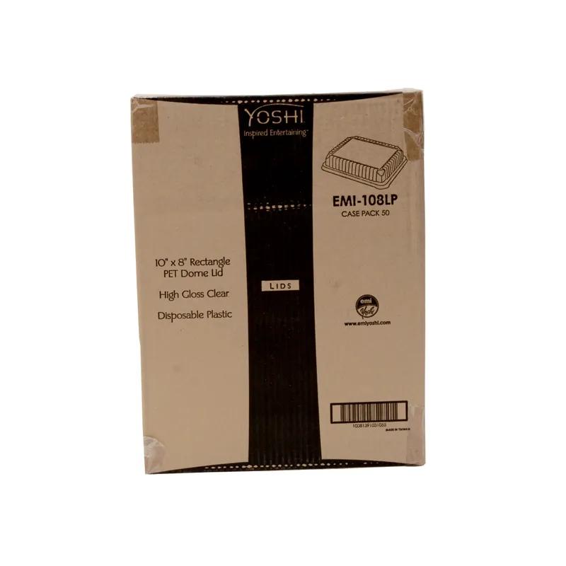 Lid Dome 8X10 IN PET Clear Rectangle For Container 50/Case