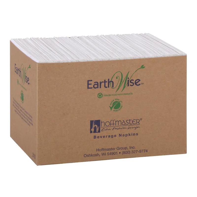 Earth Wise® Beverage Napkins 10X10 IN White Paper 2PLY 3000/Case