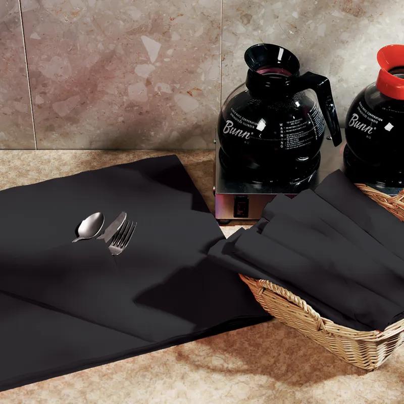 Linen-Like® Napkins 16X16 IN Black Airlaid Paper Ultra PLY 125 Count/Pack 4 Packs/Case 500 Count/Case