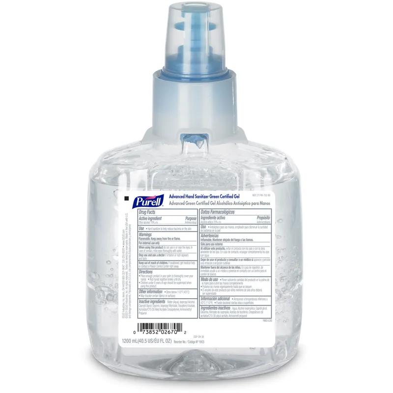 Purell® Hand Sanitizer Gel 1200 mL 5.11X3.69X8.95 IN Fragrance Free 70% Ethyl Alcohol For LTX-12 2/Case