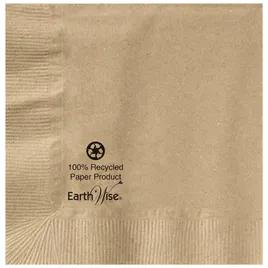 Earth Wise Beverage Napkins 10X10 IN 5X5 IN Kraft Paper 2PLY 1000/Case