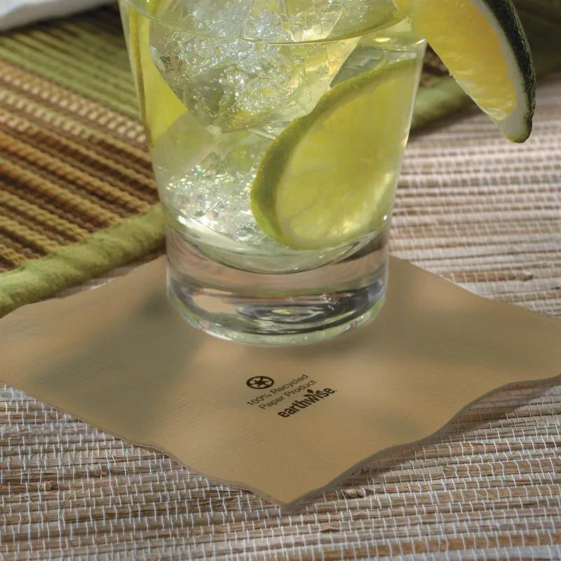 Earth Wise Beverage Napkins 10X10 IN 5X5 IN Kraft Paper 2PLY 1000/Case