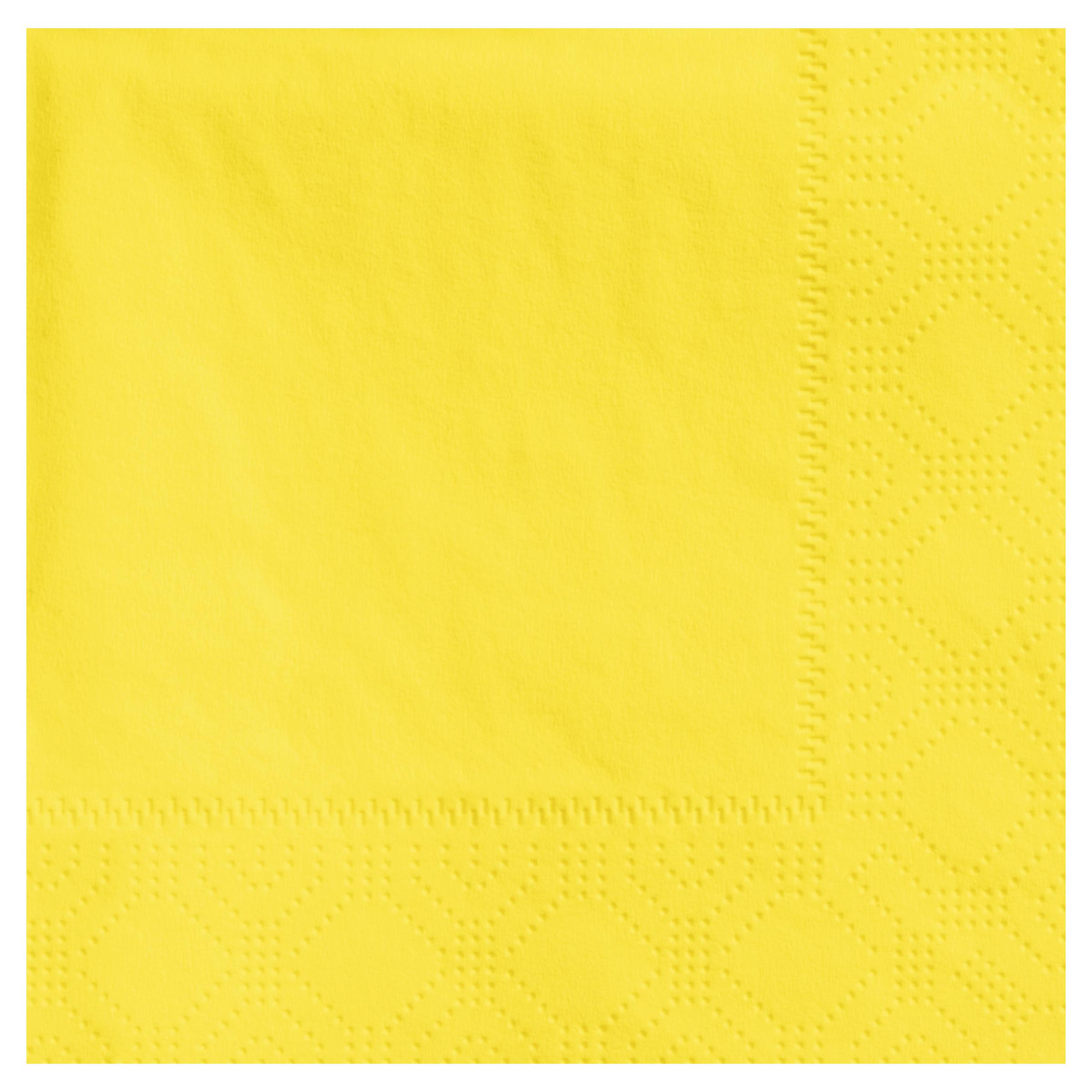 Napkins 9.5X9.5 IN Yellow Paper 2PLY 1/4 Fold 250 Count/Pack 4 Packs/Case 1000 Count/Case