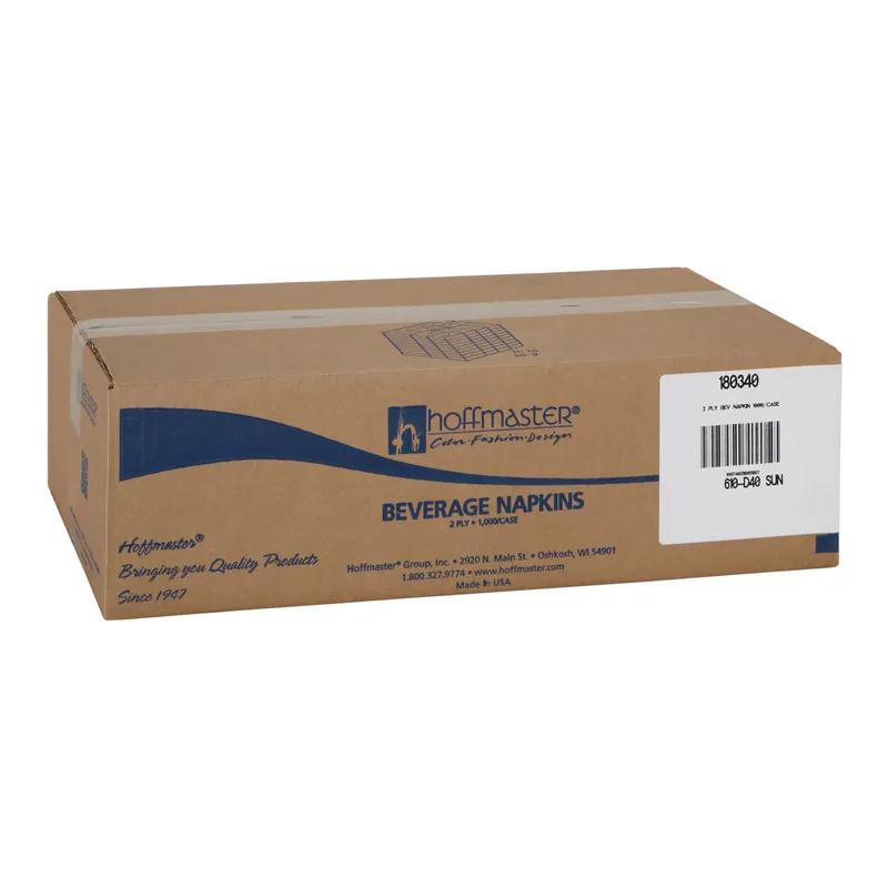 Napkins 9.5X9.5 IN Yellow Paper 2PLY 1/4 Fold 250 Count/Pack 4 Packs/Case 1000 Count/Case