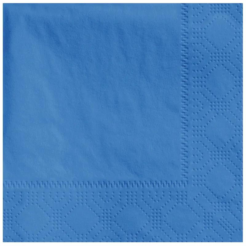 Beverage Napkins 9.5X9.5 IN Marina Blue Tissue Paper 2PLY 1/4 Fold Embossed 1000/Case