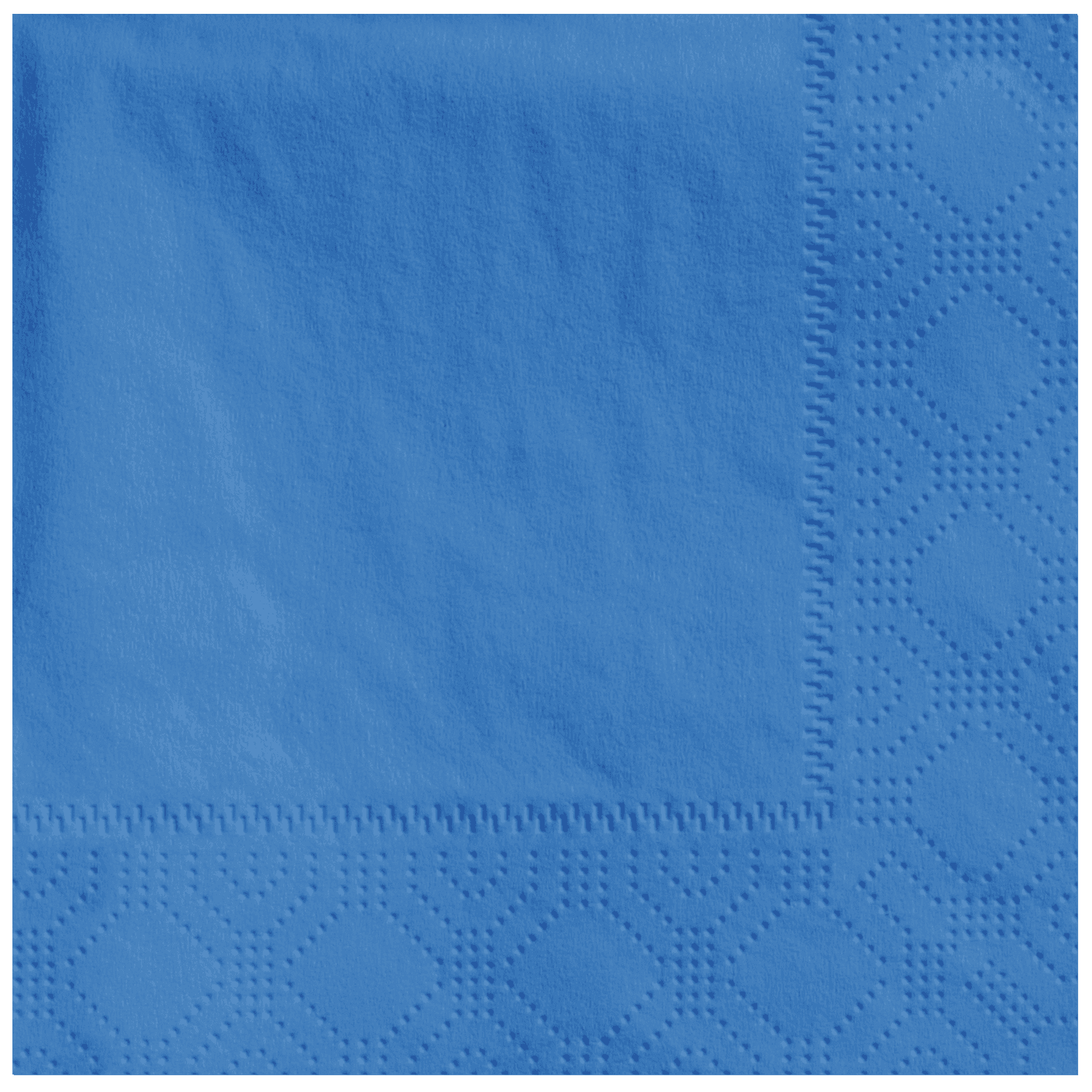 Beverage Napkins 9.5X9.5 IN Marina Blue Tissue Paper 2PLY 1/4 Fold Embossed 1000/Case