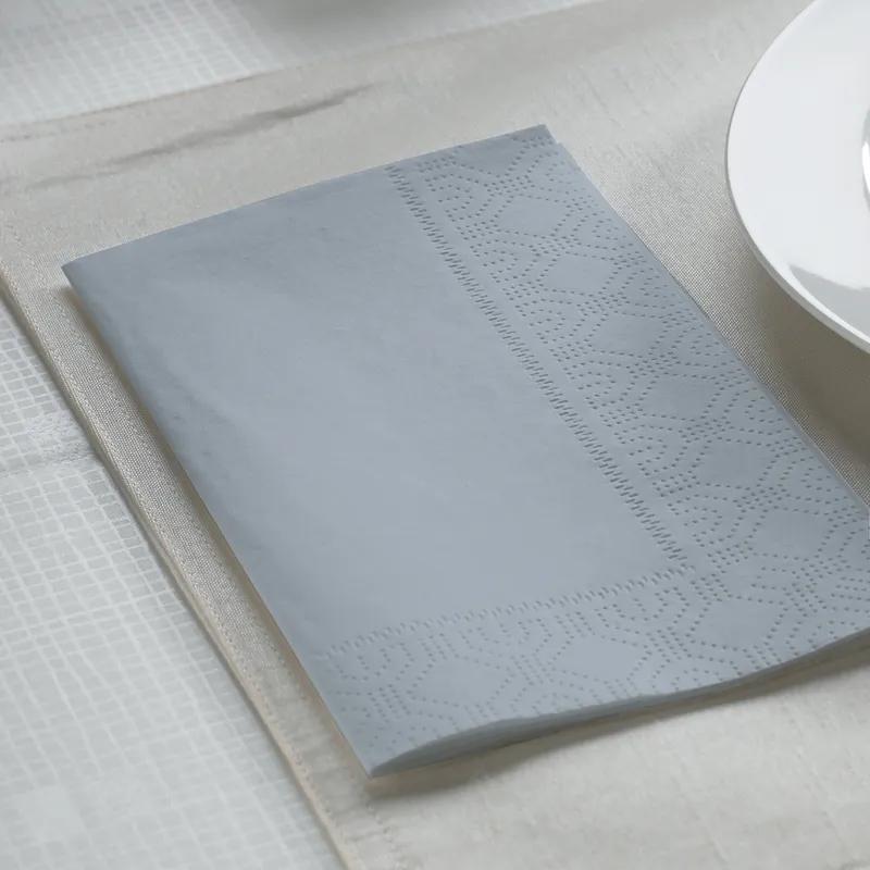 Dinner Napkins 15X17 IN Gray 2PLY 1/8 Fold 1000/Case