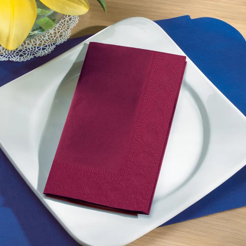 Dinner Napkins 15X17 IN Burgundy 2PLY 1000/Case