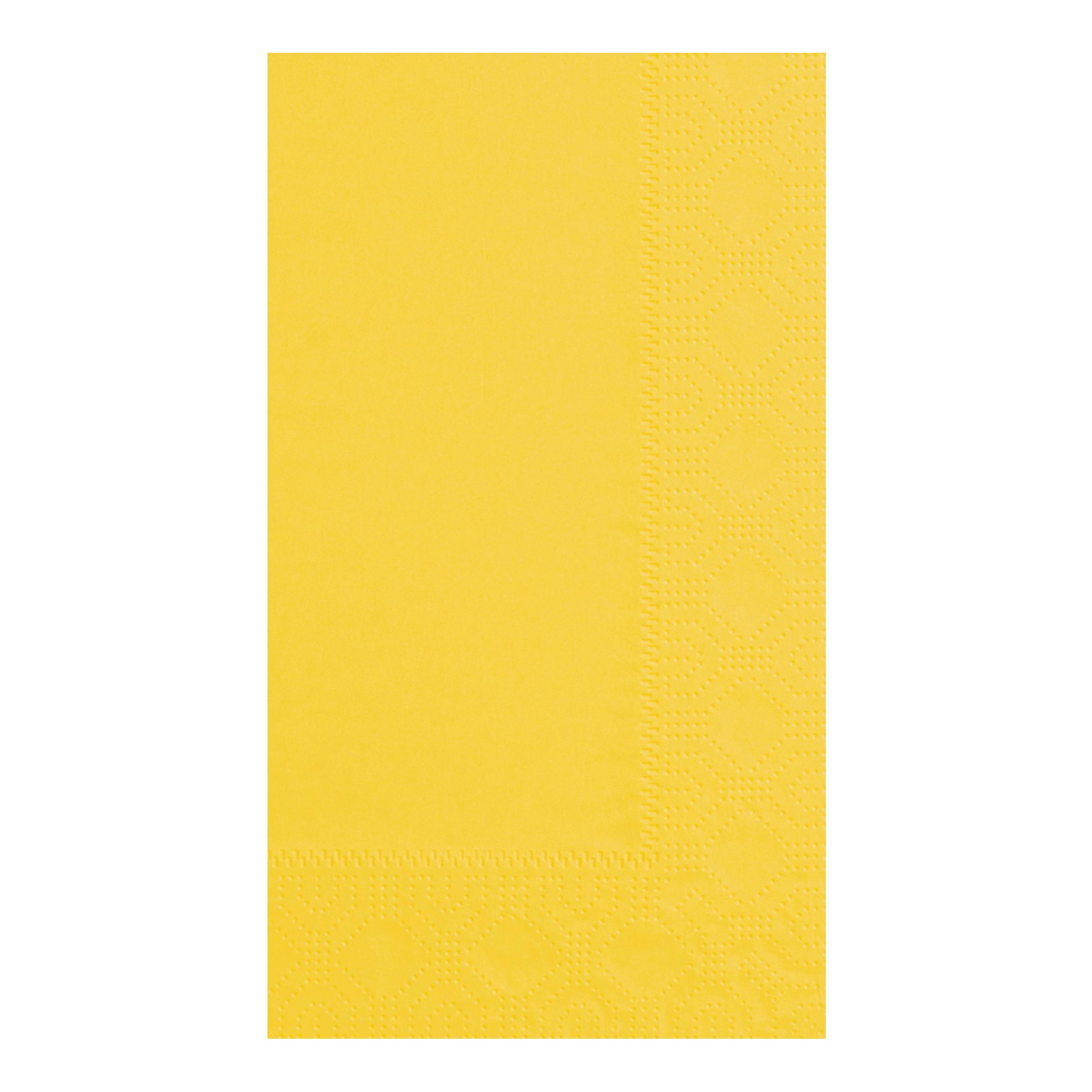 Dinner Napkins Yellow Tissue Paper 2PLY 125 Count/Pack 8 Packs/Case 1000 Count/Case