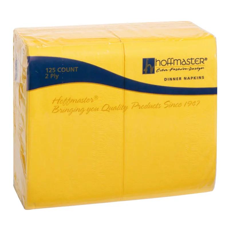 Dinner Napkins Yellow Tissue Paper 2PLY 125 Count/Pack 8 Packs/Case 1000 Count/Case