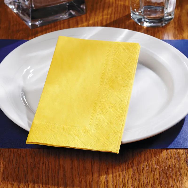 Dinner Napkins Yellow Tissue Paper 2PLY 125 Count/Pack 8 Packs/Case 1000 Count/Case