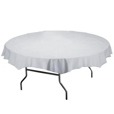 Tablecover 82 IN Paper Poly Blend White Round 25/Case