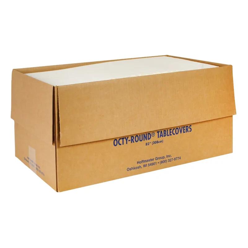 Table Cover 82 IN Paper Poly Blend White Round 25/Case