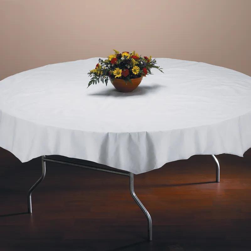 Table Cover 82 IN Paper Poly Blend White Round 25/Case