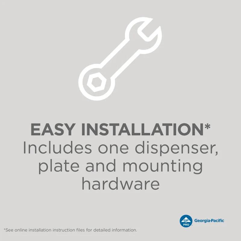 Georgia-Pacific Pro® Paper Towel Dispenser 4.438X11.75 IN Metal Wall Mount, Locking White Multifold 1/Each