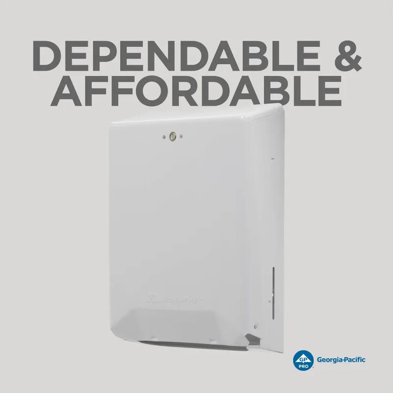 Georgia-Pacific Pro® Paper Towel Dispenser 4.438X11.75 IN Metal Wall Mount, Locking White Multifold 1/Each