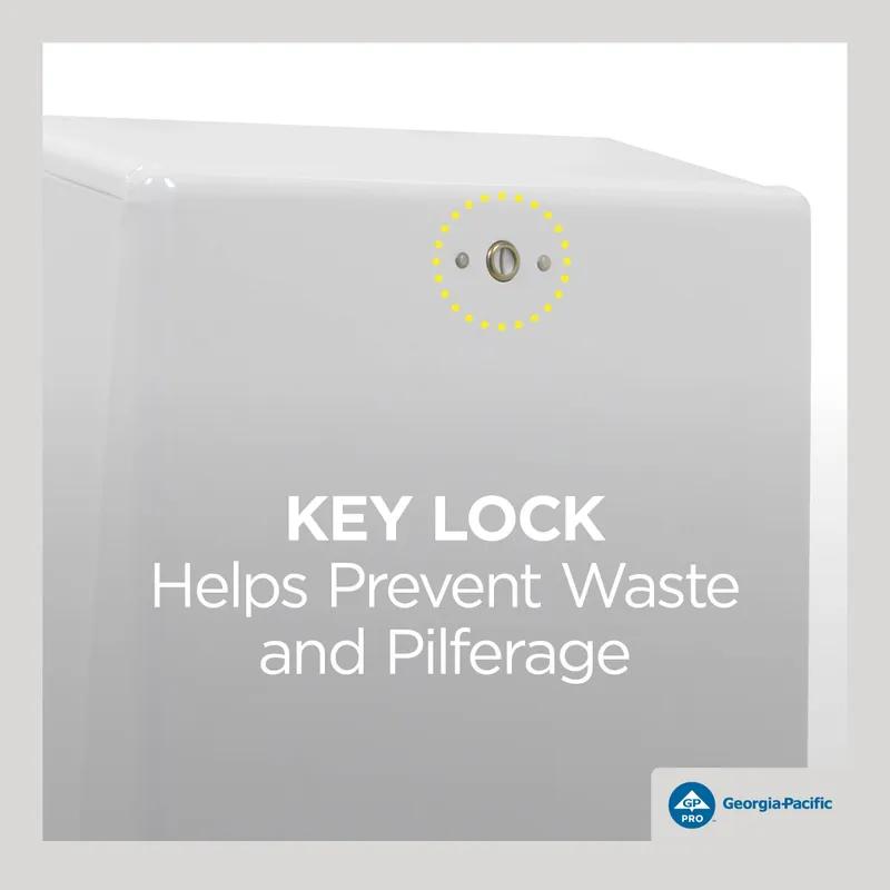 Georgia-Pacific Pro® Paper Towel Dispenser 4.438X11.75 IN Metal Wall Mount, Locking White Multifold 1/Each