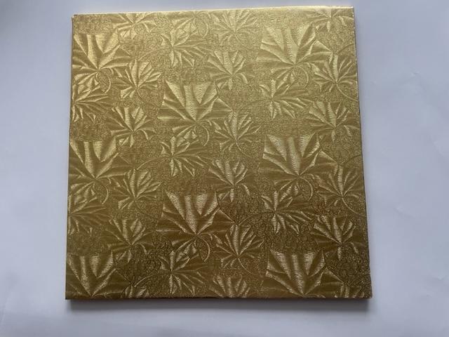 Cake Board 14X14 IN Paperboard Gold Square 24/Case
