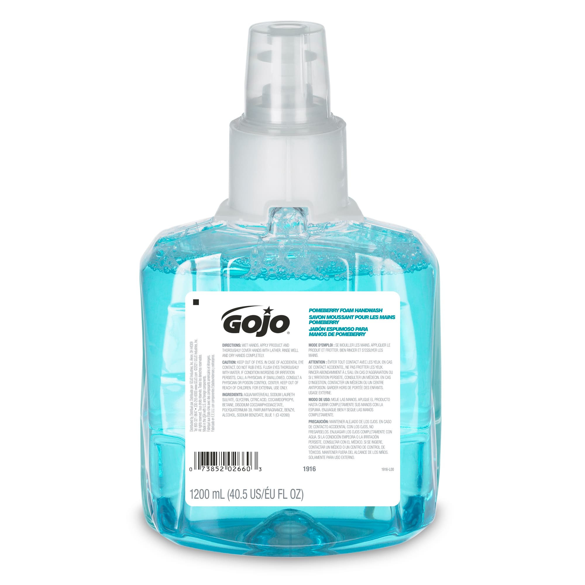 GOJO® Handwash Foam 1200 mL 5.11X3.69X8.95 IN Pomeberry Refill For LTX-12 2/Case