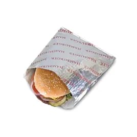 Bagcraft® Bag 6X0.75X6.5+0.75 IN Foil-Lined Paper Silver White Hamburger Insulated 1000/Case