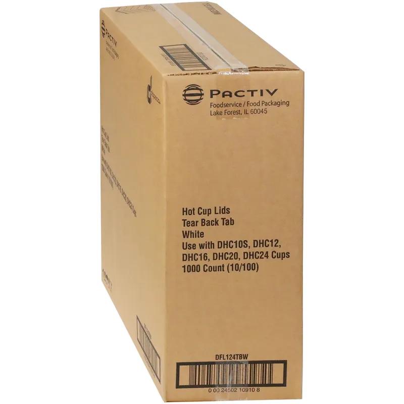 Lid Flat 3.625 IN HIPS White For Hot 10 OZ Squat-24 OZ Cup 1/Case