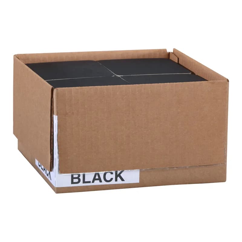 Drink Coaster 4 IN Black Square Pulpboard 2-Sided 500/Case