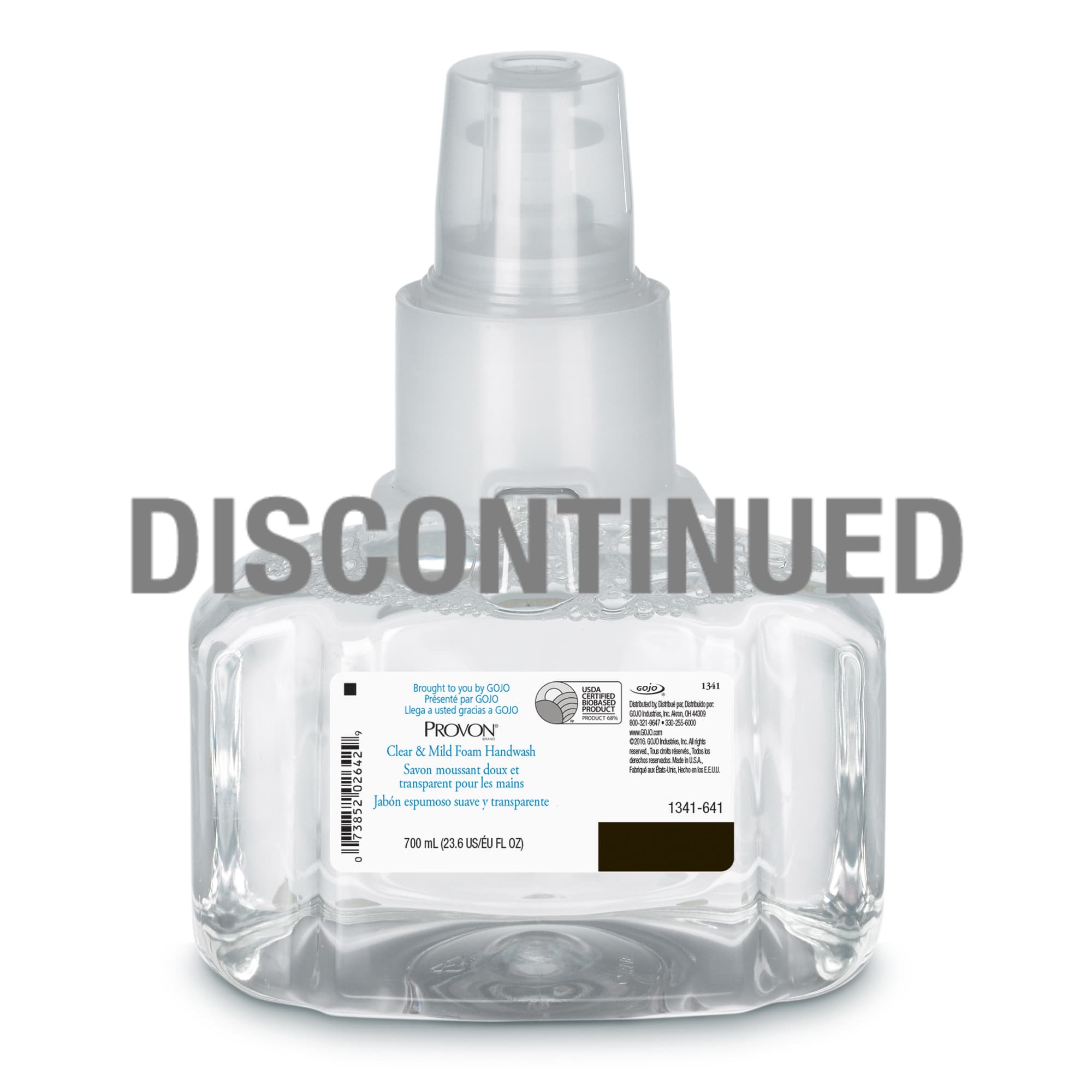 PROVON® Handwash Foam 700 mL 3.58X5.07X6.69 IN Fragrance Free Clear Refill For LTX-7 3/Case