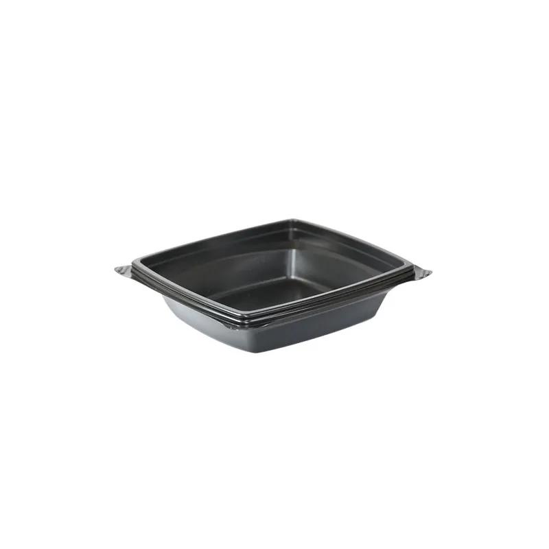 The BOTTLEBOX ® Take-Out Container Base 6.25X6.25X1.5 IN PP Black Square 800/Case