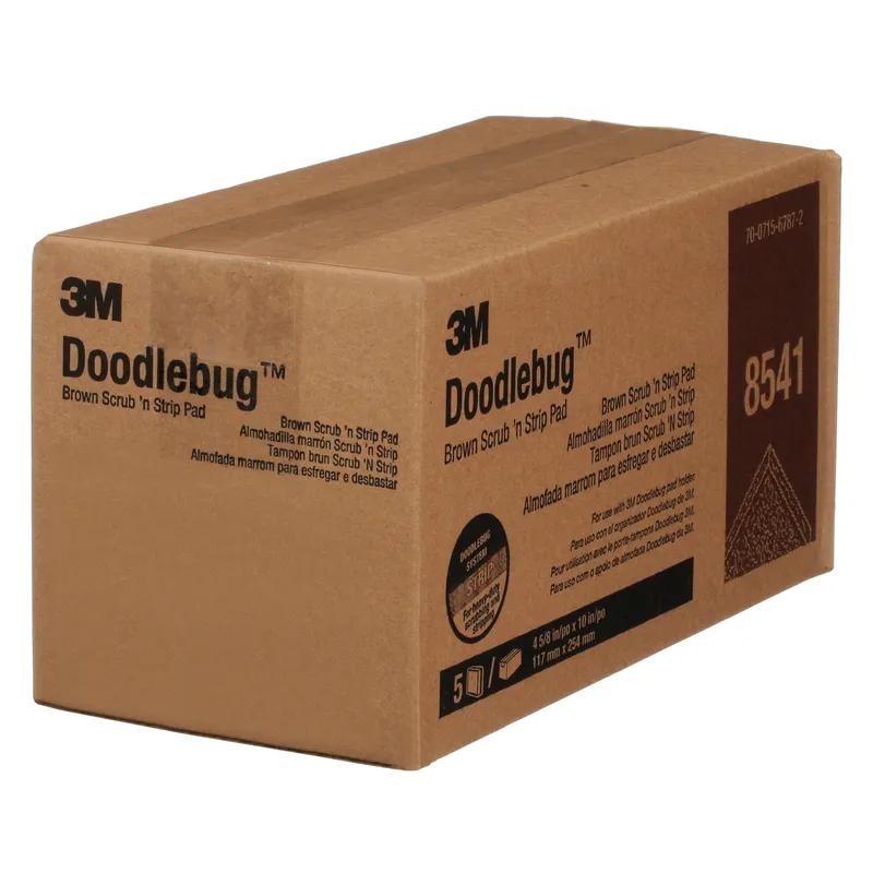 3M™ 8541 Scrubbing Pad 10X4.606 IN Synthetic Fiber Brown Rectangle Coarse 20/Case